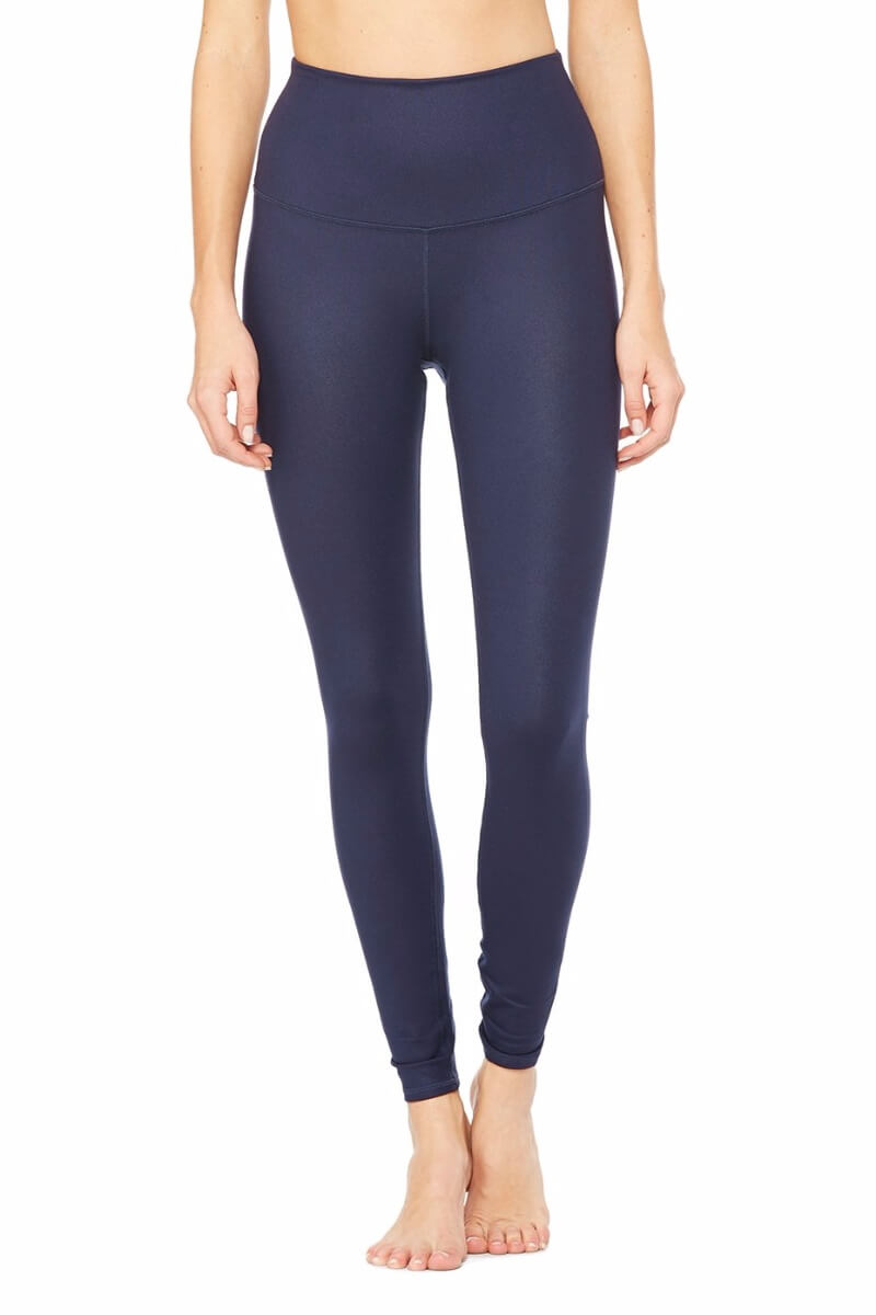 SEA YOGI High Waist Airbrush legging in Rich Navy by Alo, Yoga Shop in Palma de Mallorca, front