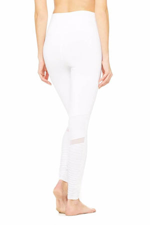 SEA YOGI High Waist Moto legging by Alo, Yoga Shop in Palma de Mallorca, White back