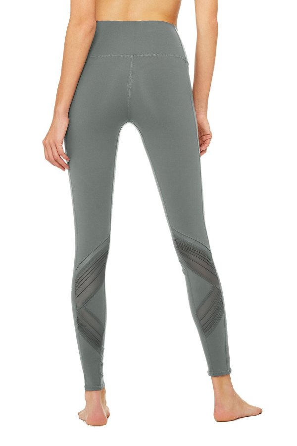 SEA YOGI // Alo High Waist ultimate leggings in concrete gray, back