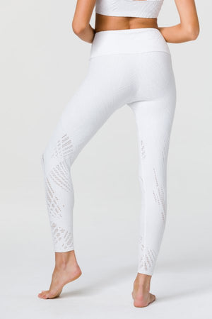 SEA YOGI // Onzie Selenite 7/8 Legging in Pearl - back picture
