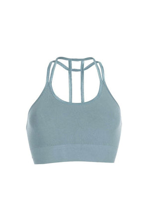 SEA YOGI // Run & Relax Bamboo T-String bra en Lead, frente