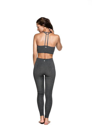 SEA YOGI // Run & Relax Bandha Bamboo Tights en gris, detras