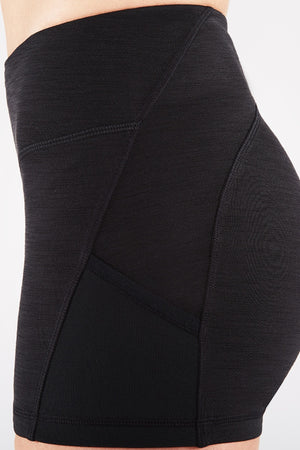SEA YOGI // Linea Short in Black colour by Manduka, side image