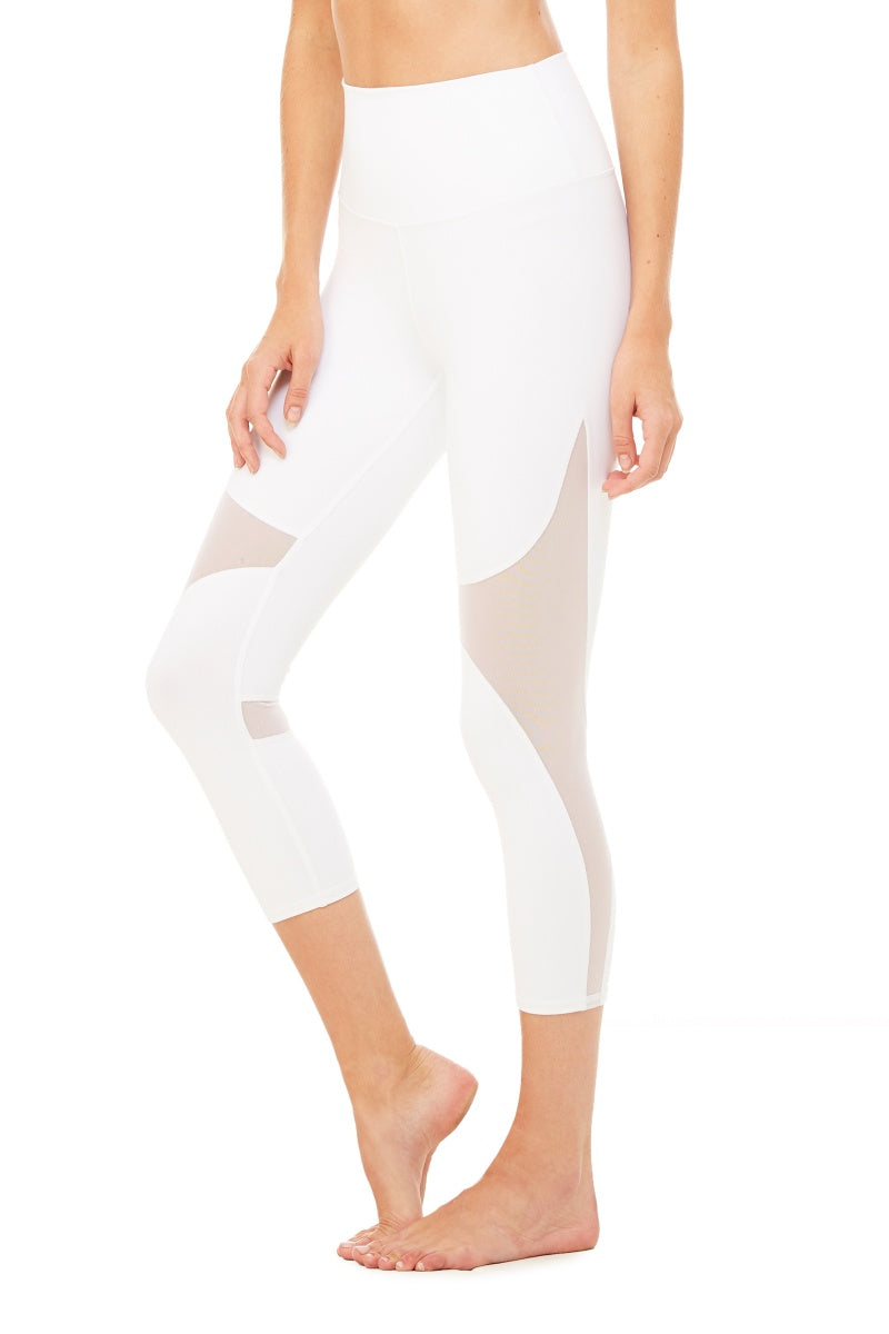 ALO YOGA // HIGH WAIST COAST CAPRI - WHITE