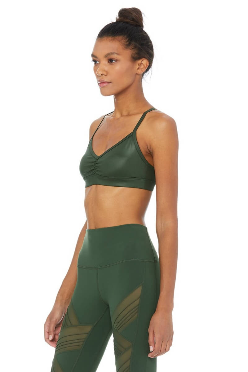 New with tags Alo Yoga Wellness bra, green S, *Orig. $68*