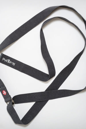 Sea Yogi - Align Yoga Strap Belt from Manduka in Thunder gray - unfurled