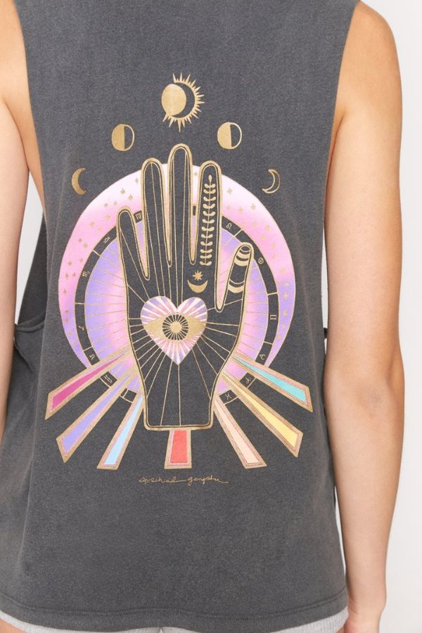 SPIRITUAL GANGSTER  // MOON ROCKER TANK - VINTAGE BLACK